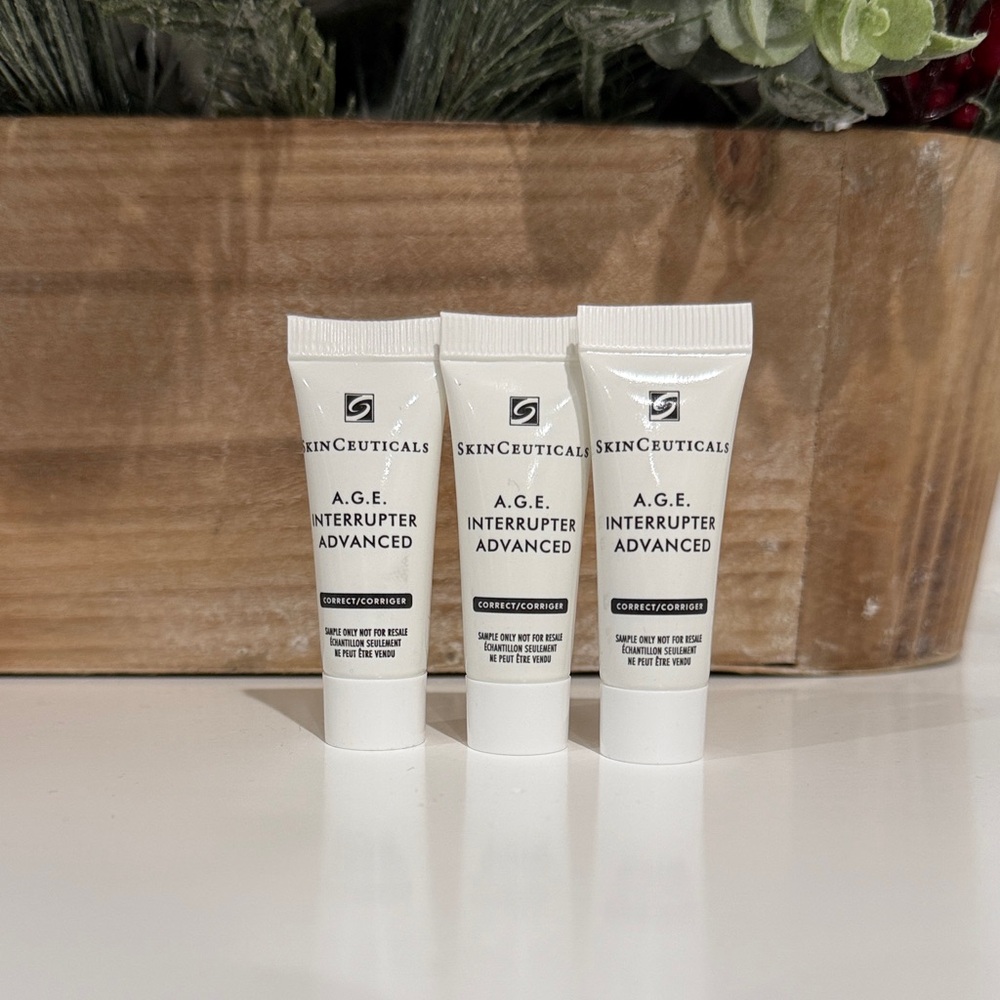 New SkinCeuticals A.G.E. Interrupter Advanced Face Cream 3 ml each x 3 tubes